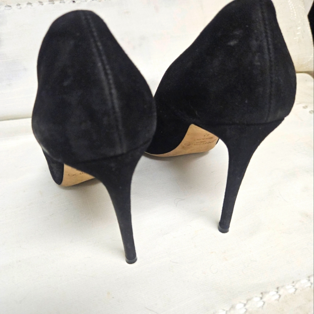 Jimmy Choo Bethan 100 Suede Gold Metallic Pumps CorpCore OfficeCore Boardroom - Picture 3 of 6